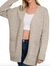 Open Front Sweater Cardigan in Heather Mocha