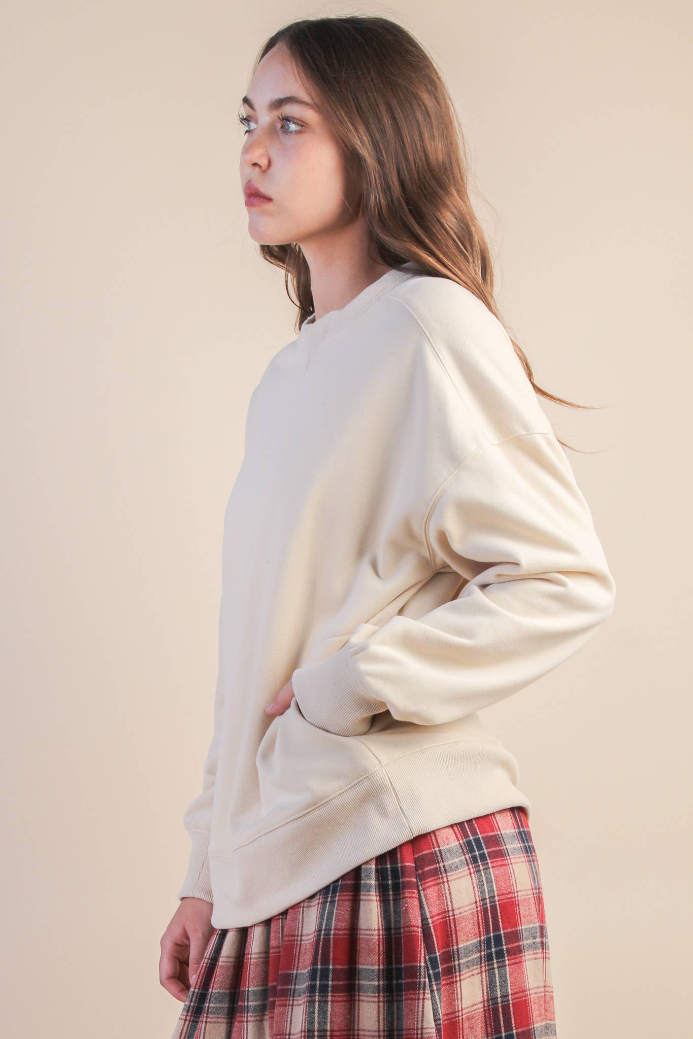 Oversized Casual Comfy Solid Knit Top