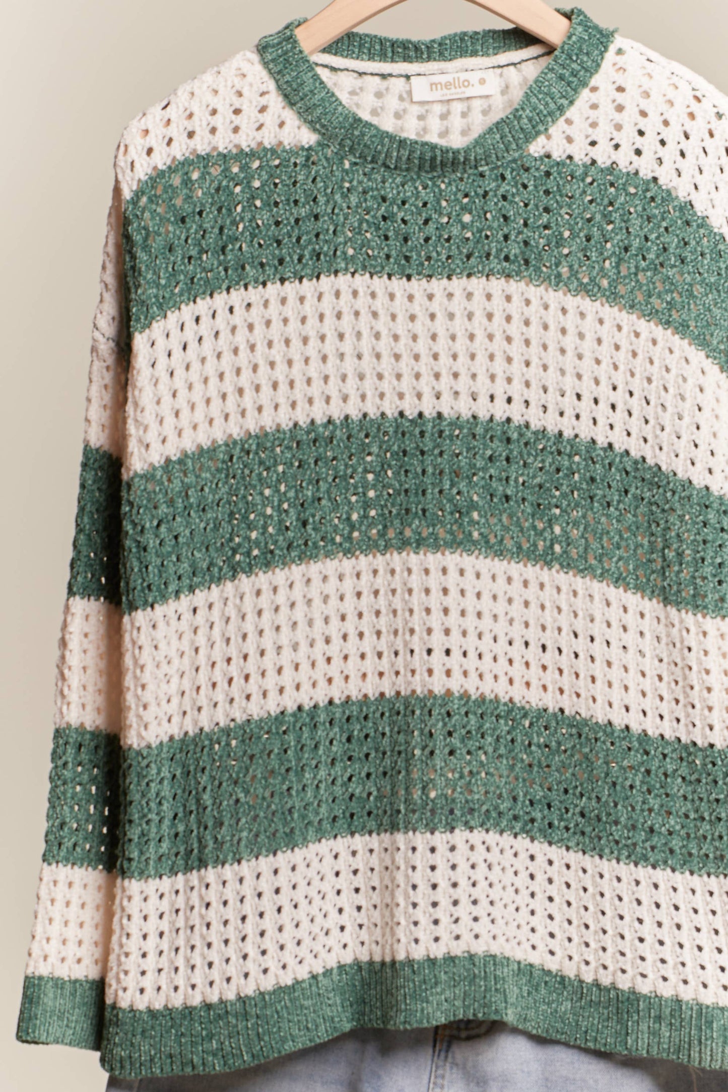 Color Block Sweater in Green