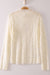 High Neck Fitted Sheer Mesh Lace Knit Top