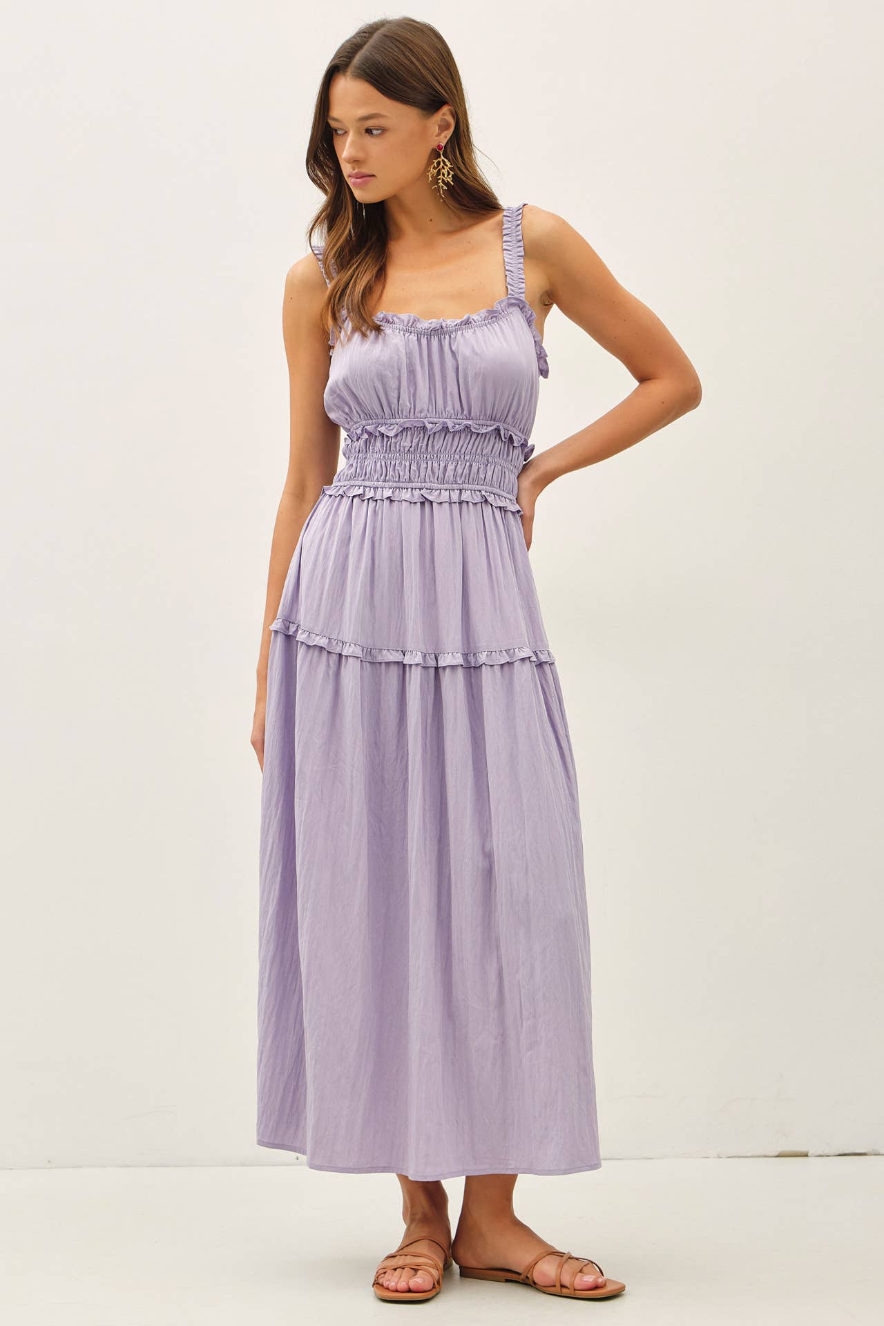 Ruffle Dress in Iris
