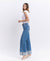 High Rise Cuffed Wide Leg Denim by Vervet with Detailed Seam