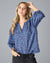 Nesta Top in Foliage Blue