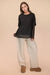 Oversized Casual Knit Top W/ Lace in Olive or Black