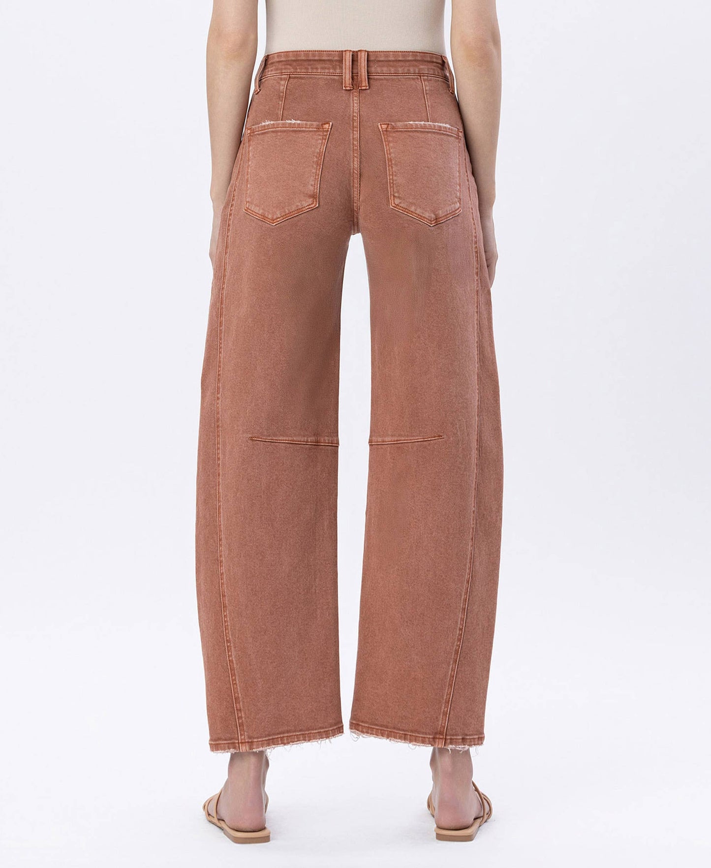 High Rise Twist Barrel Denim in Copper by Flying Monkey