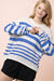 Striped Oversized Knit Summer Sweater Top