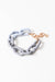 Two-Tone Chunky Linked Chain Bracelet in Grey or Khaki
