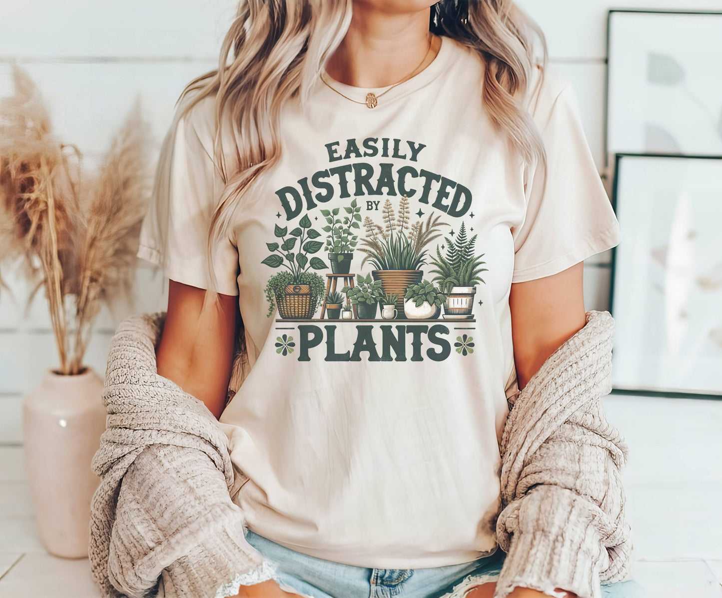Easily Distracted By Plants Graphic Tees Botanical Women's