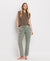 High Rise Cargo Straight Jean in Army Green