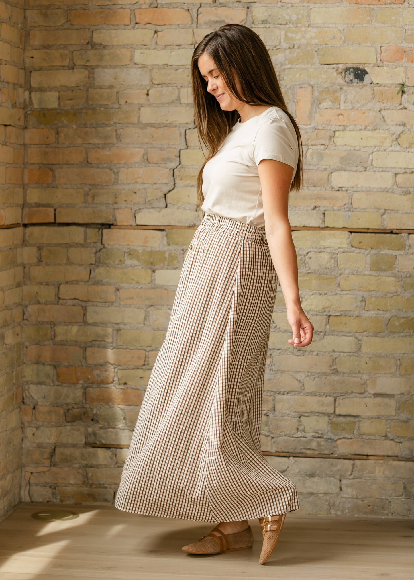 McKenna Gingham Maxi Skirt