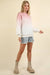 Soft Fleece Ombre Oversized Knit Top in Pink