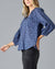 Nesta Top in Foliage Blue