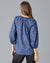 Nesta Top in Foliage Blue