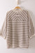 Textured Stripe Knit Top in Mocha & Cream