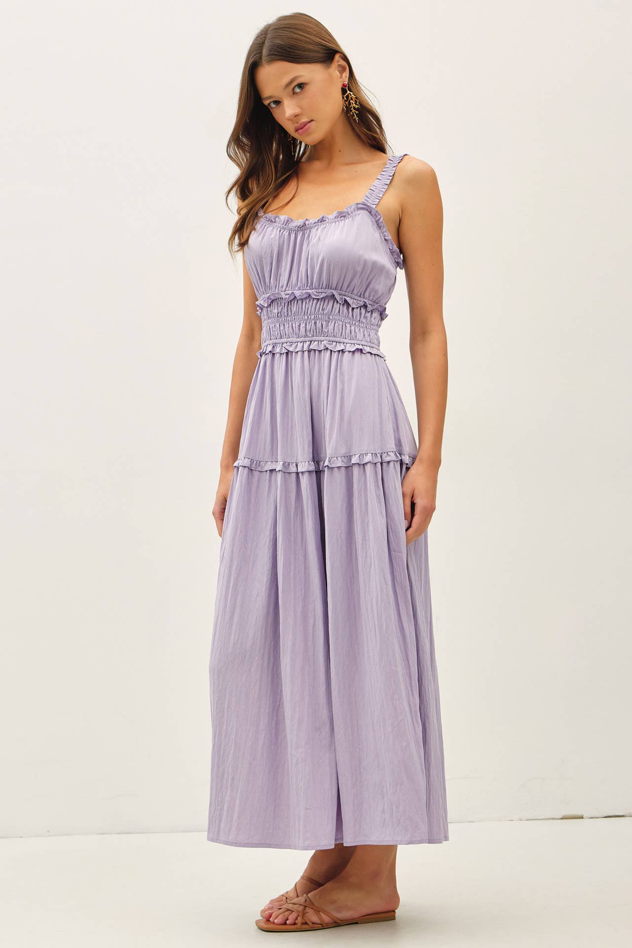 Ruffle Dress in Iris