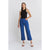 High Rise Wide Crop Cuffed Denim in Bright Blue by MICA