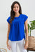 Floral Eyelet Blouse in Bright Blue