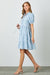 Novelty Texture Woven Tiered Dress in Light Blue