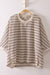 Textured Stripe Knit Top in Mocha & Cream