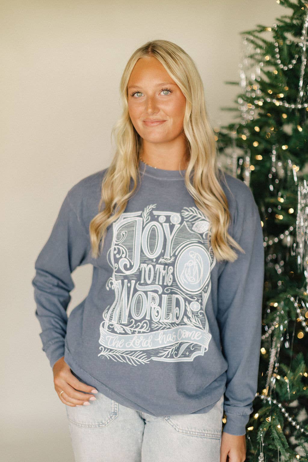Joy To The World Graphic Long Sleeve