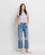 High Rise Crop Slim Wide Leg Denim by Lovervet