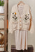 Flower Embroidered Knit Cardigan in Cream