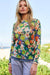 Flower Printed Mesh Blouse