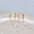 CZ Oval Stud Earring