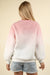 Soft Fleece Ombre Oversized Knit Top in Pink