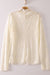 High Neck Fitted Sheer Mesh Lace Knit Top