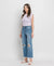 High Rise Crop Slim Wide Leg Denim by Lovervet