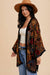 Burnout Velvet Kimono in Black, Bronze and Burgundy