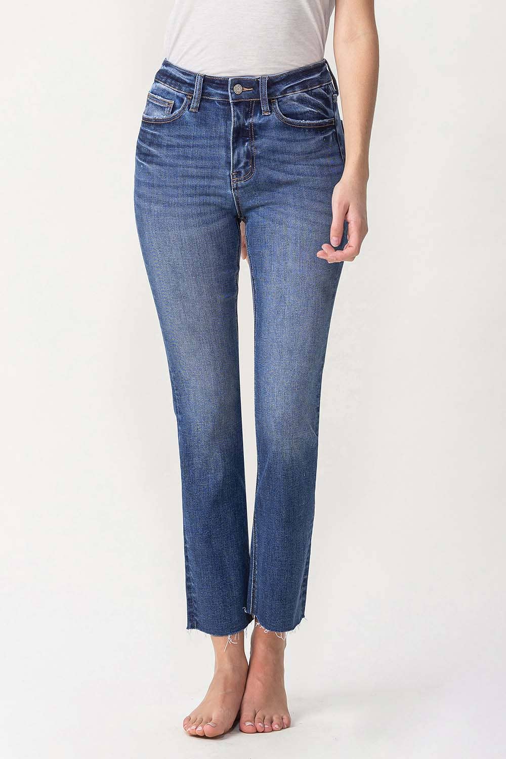 High Rise Slim Straight Denim by Lovervet