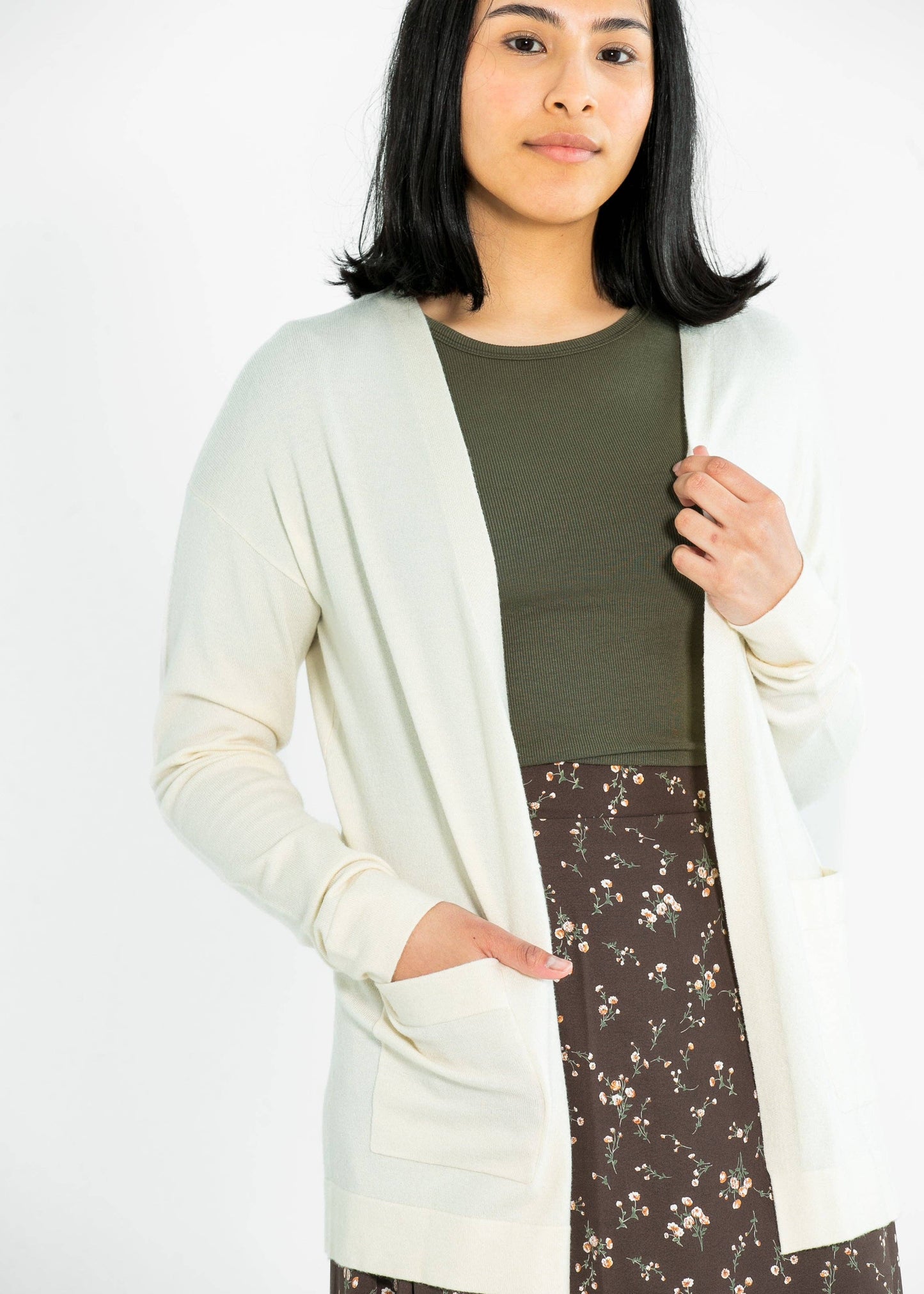 Womens Essential Soft Cardigan 27"