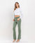 Mid Rise Anke Bootcut Jean in Olive by Lovervet