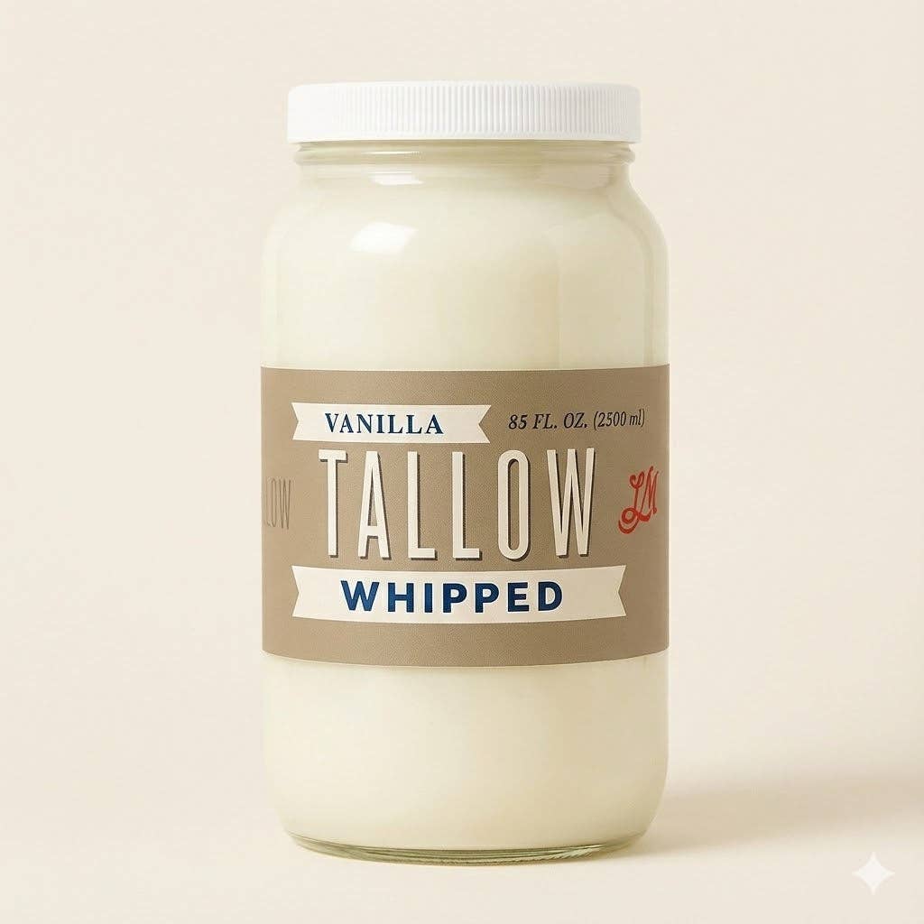 Vanilla Whipped Tallow Moisturizer  | Premium Beef Tallow Skincare | Lady May Tallow