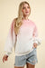 Soft Fleece Ombre Oversized Knit Top in Pink