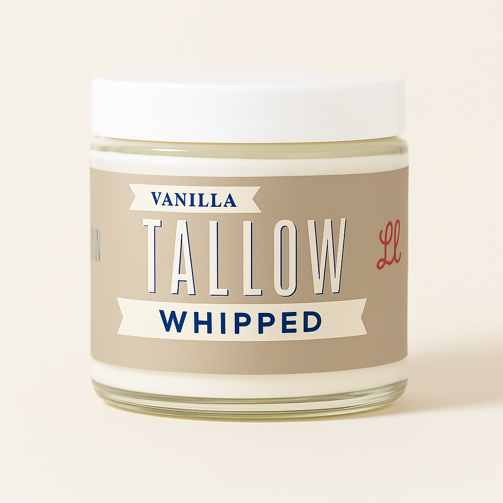 Vanilla Whipped Tallow Moisturizer  | Premium Beef Tallow Skincare | Lady May Tallow
