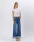 High Rise Cuffed Wide Leg Jeans in Light Wash