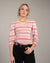 Sweet Stripes Top in Blush Pink