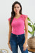 Eyelet Embroidery Knit Top in Bright Pink