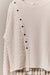 Button Trim Boat Neck Sweater in Ivory