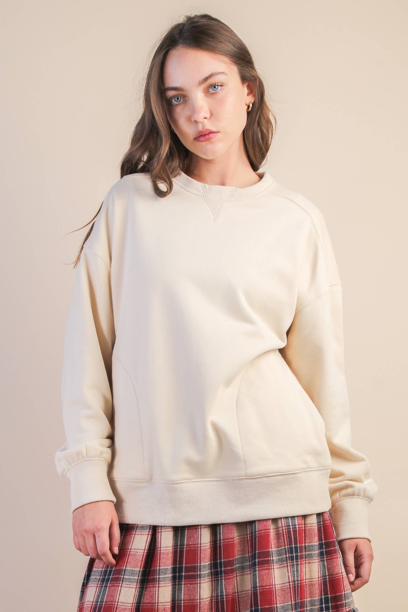 Oversized Casual Comfy Solid Knit Top