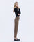 High Rise Tabbed Slim Wide Denim in Coffee by Flying Monkey