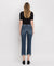 High Rise Crop Straight Distressed Jeans by Lovervet