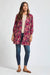 Floral Print Lizzy Cardigan in Wine