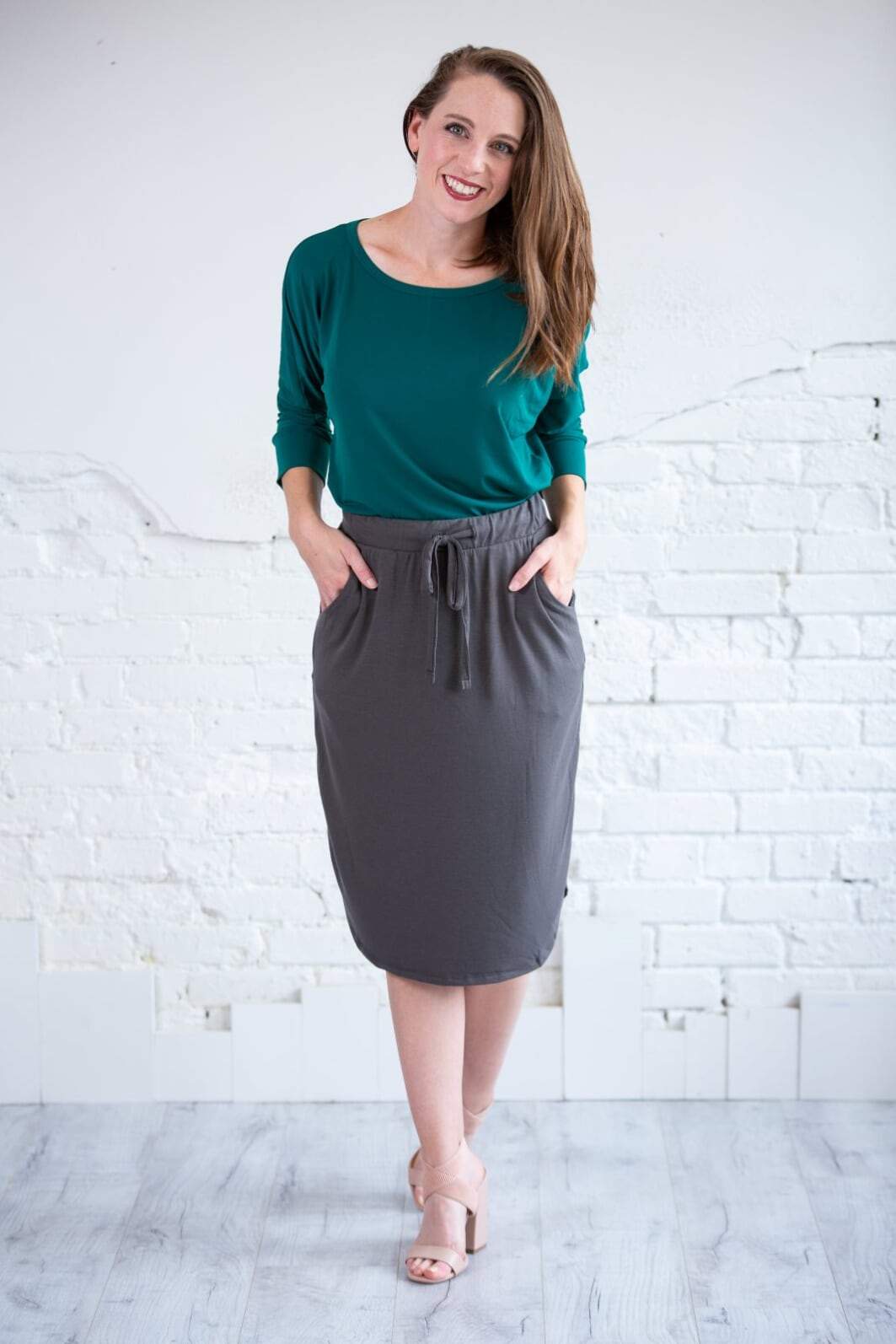 Zenana skirt Tulip Hem Skirt W/ Pockets