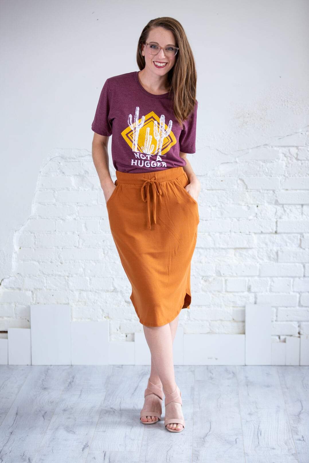 Zenana skirt Tulip Hem Skirt W/ Pockets