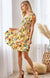 Lemon & Floral Printed Dress by Emily Wonder