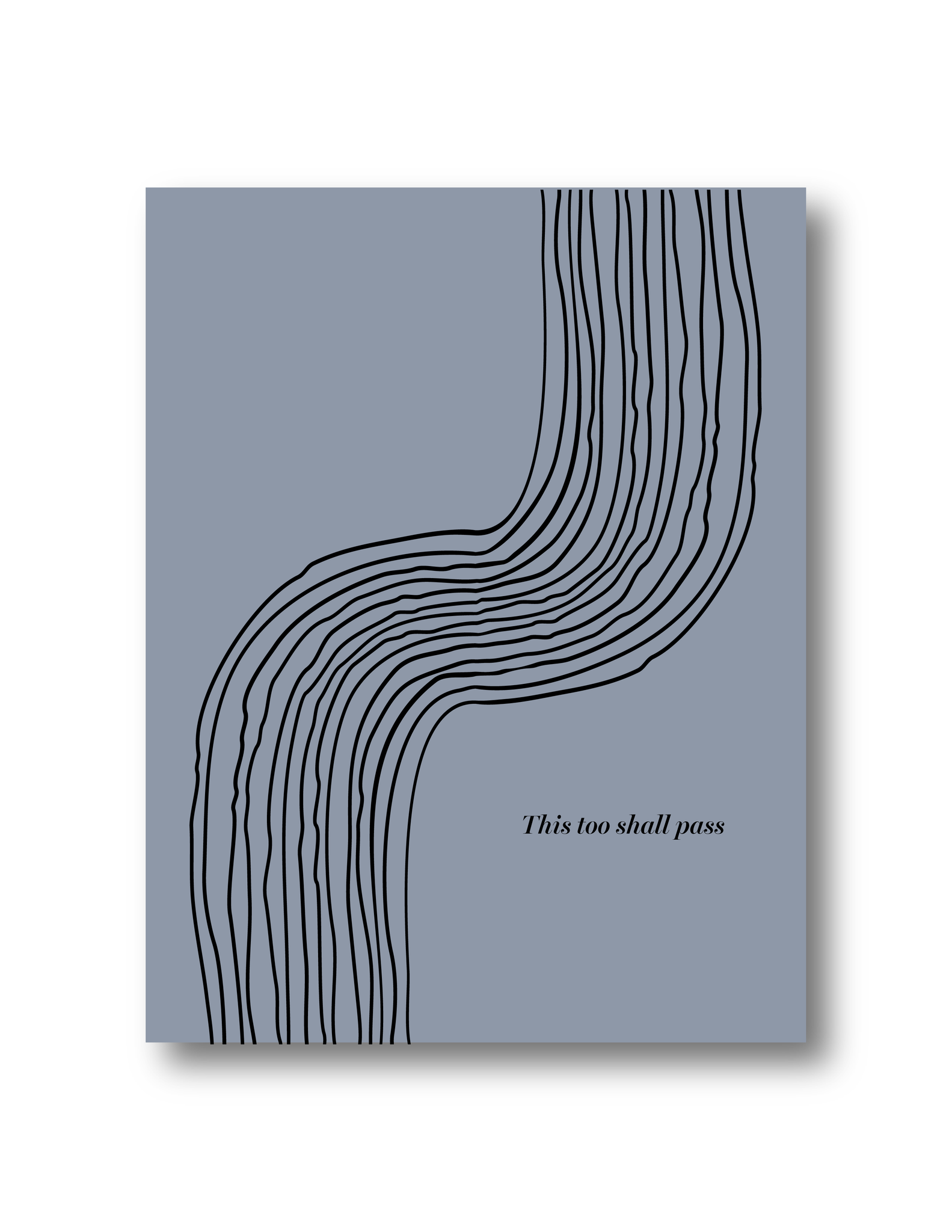 "This too shall pass" Abstract Sympathy Fold Greeting Card